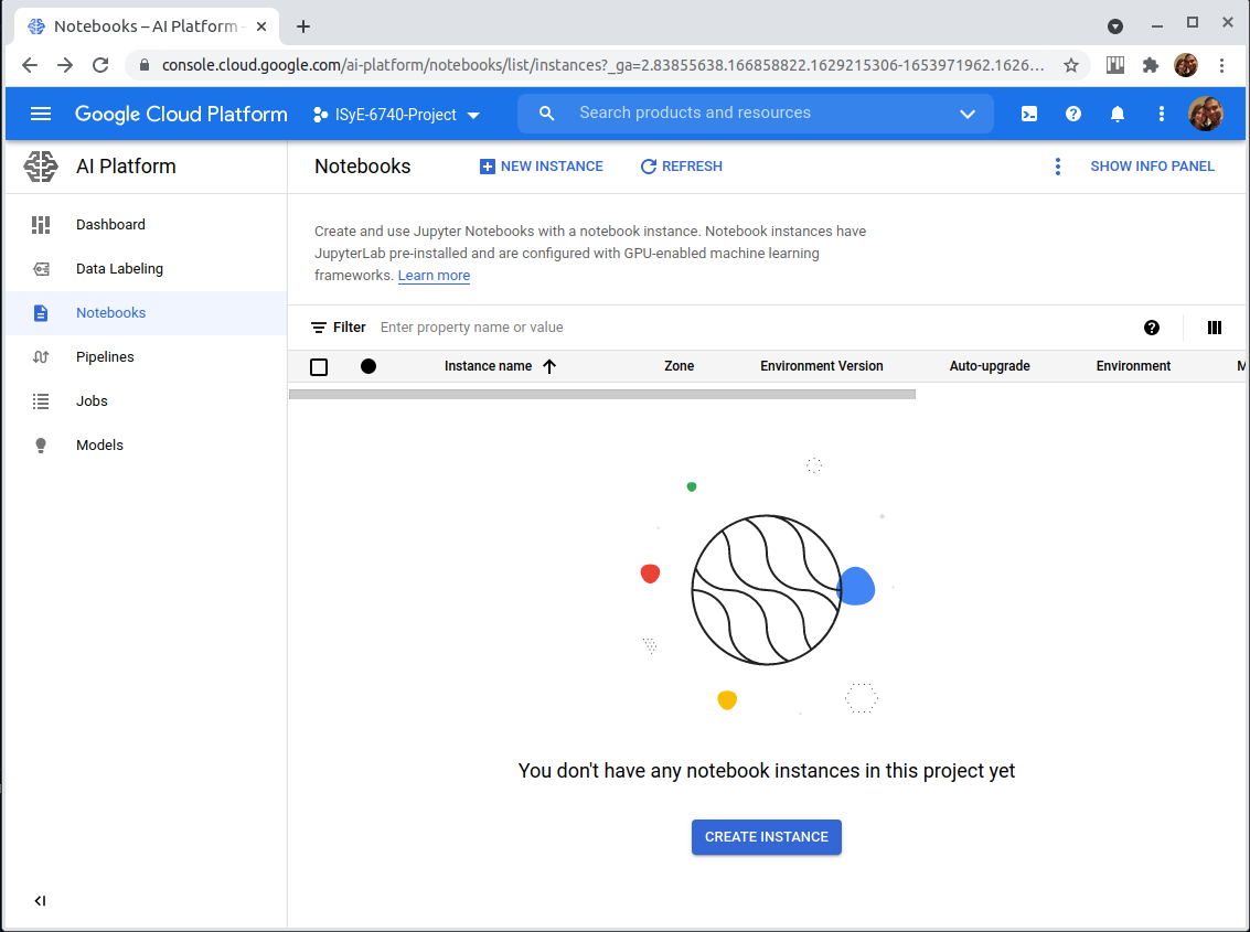 Notebook Landing Page